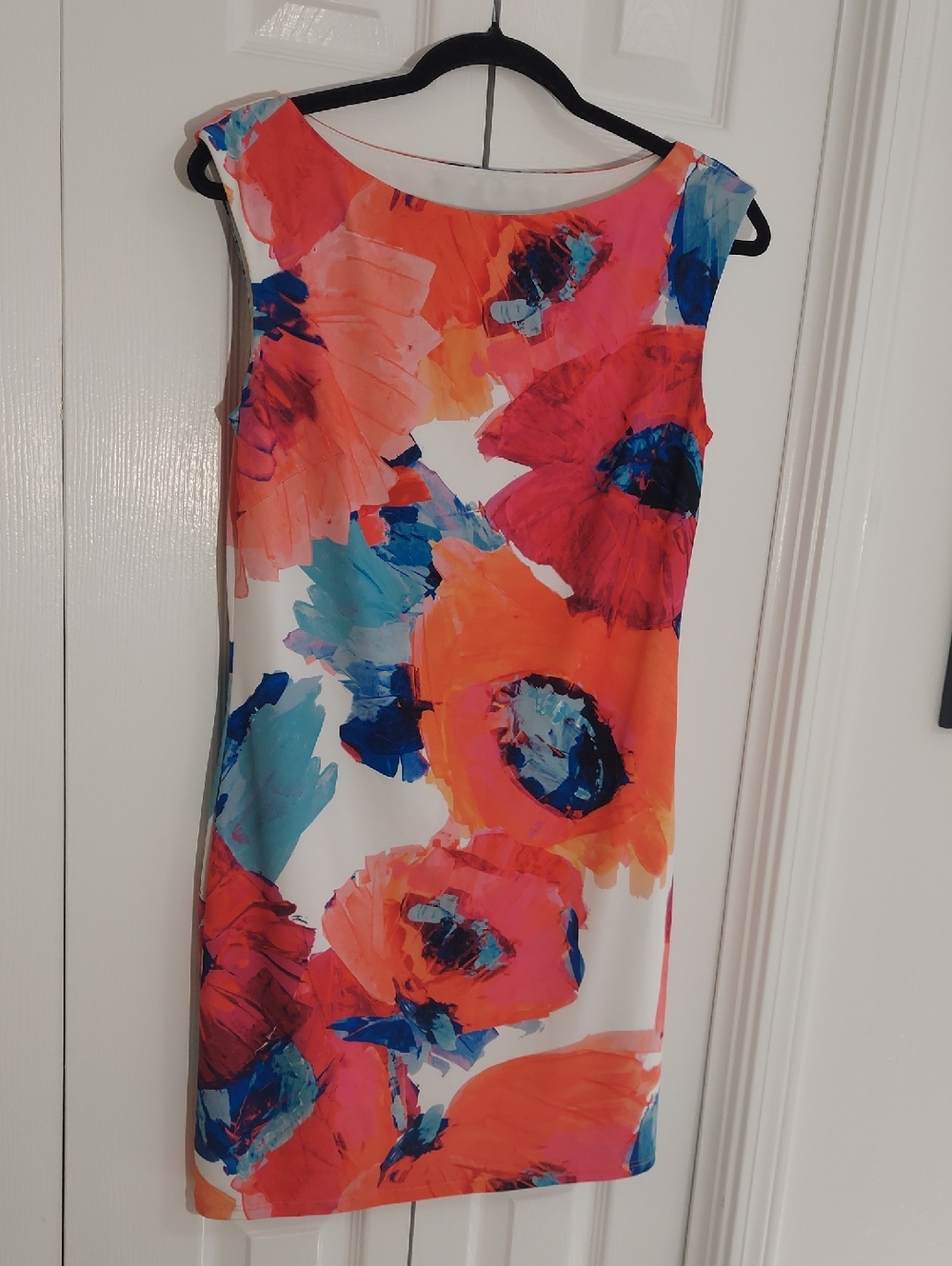 Trina Turk Dress, Size 4, Sleeveless, sheath, Watercolor Poppy Print